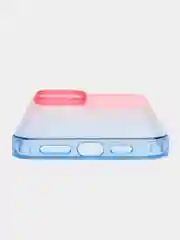 Фуксия чехол для iPhone (Айфон) 7, 8, SE, XR, XS, 11, 12, 13, 14, 15, mini, Pro, Plus, Max прозрачный с градиентом