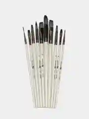 Кисти для рисования набор 10 штук, синтетика в пенале, № 1-10, BRAUBERG ART DEBUT, 201050