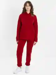 Багровый спортивный женский костюм, на флисе