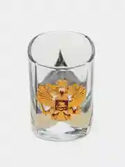 Золотой рюмки Герб России,стопки ФСБ,МВД набор 2 шт