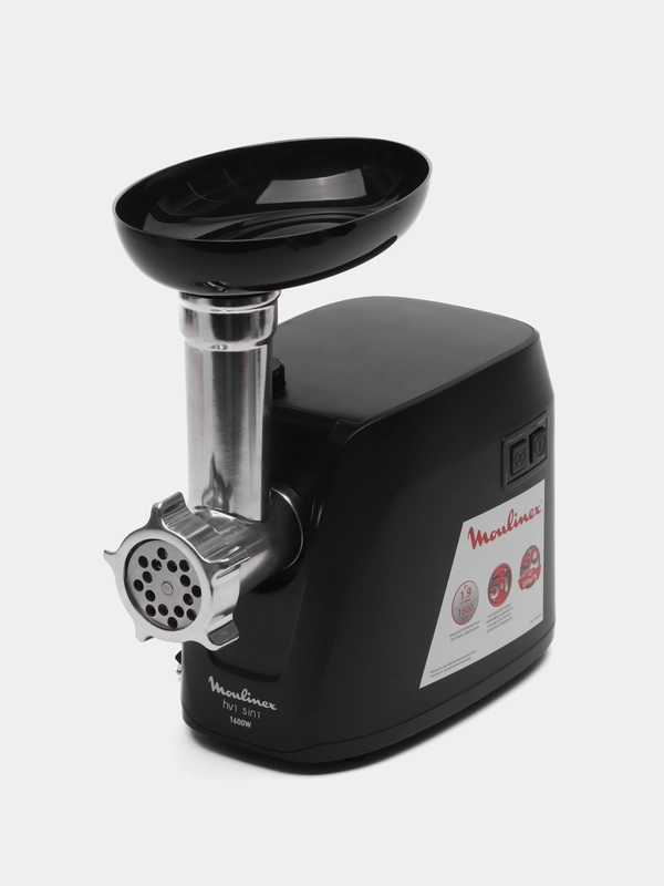 Мясорубка Moulinex ME112832, черный / серебристый