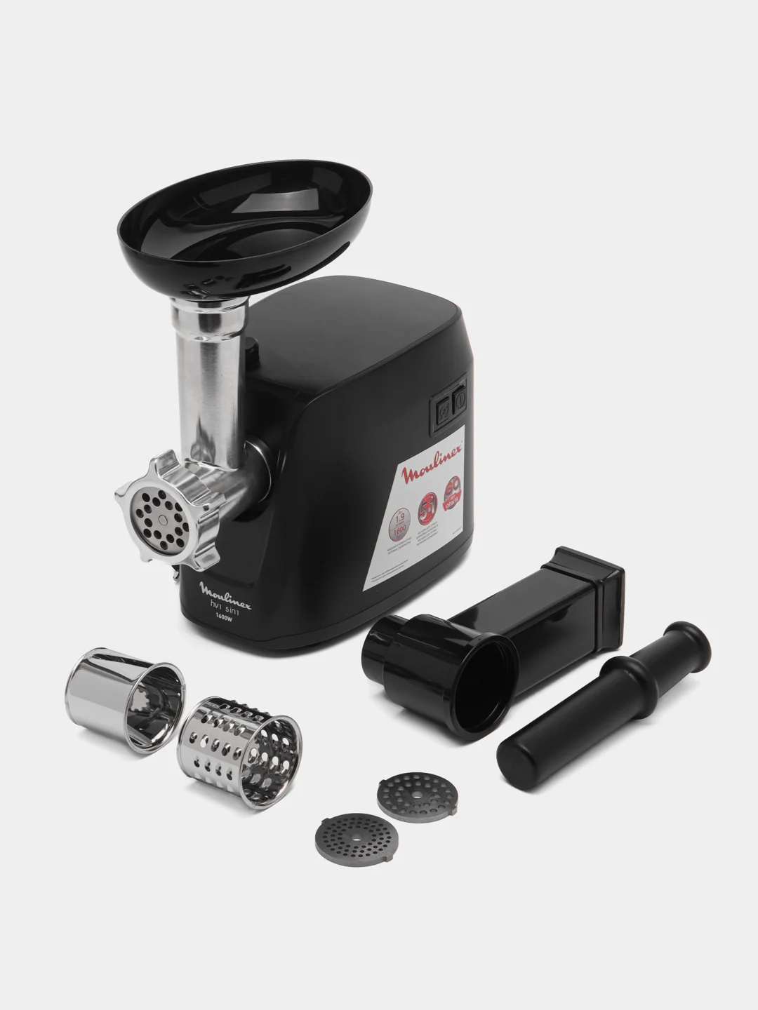 Мясорубка Moulinex ME112832, черный / серебристый