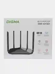 Wi-Fi роутер Digma DWR-AX1501, AX1500, черный