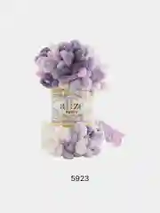 Аметистовый пряжа Alize Puffy Color, петельки большие, 100 г, 9 м