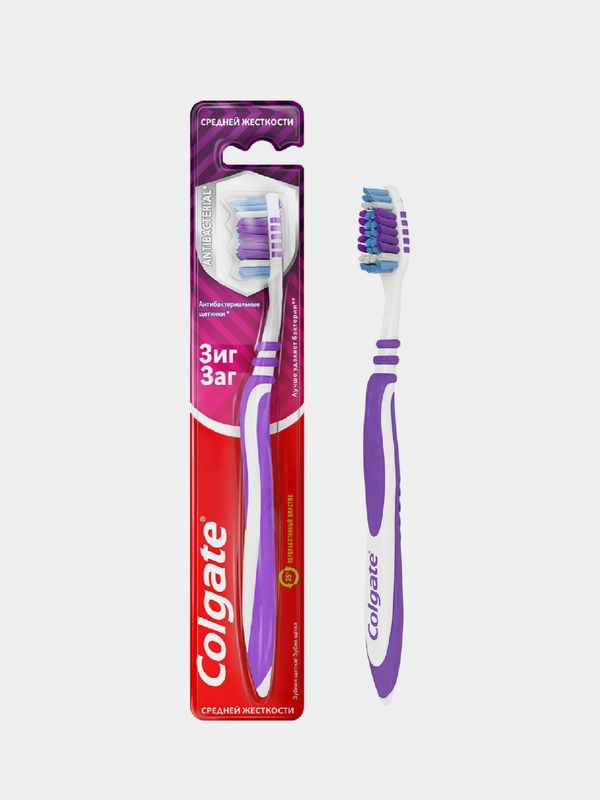 Зубная щетка Colgate Зиг Заг, средней жесткости, 1 шт