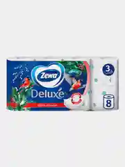 Туалетная бумага Zewa Deluxe Белая, 3 слоя, 8 рулонов