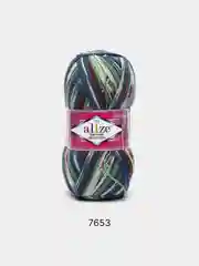 Мятный пряжа носочная Alize Superwash Comfort Socks, 75% шерсть 25% полиамид, 100 г, 420 м