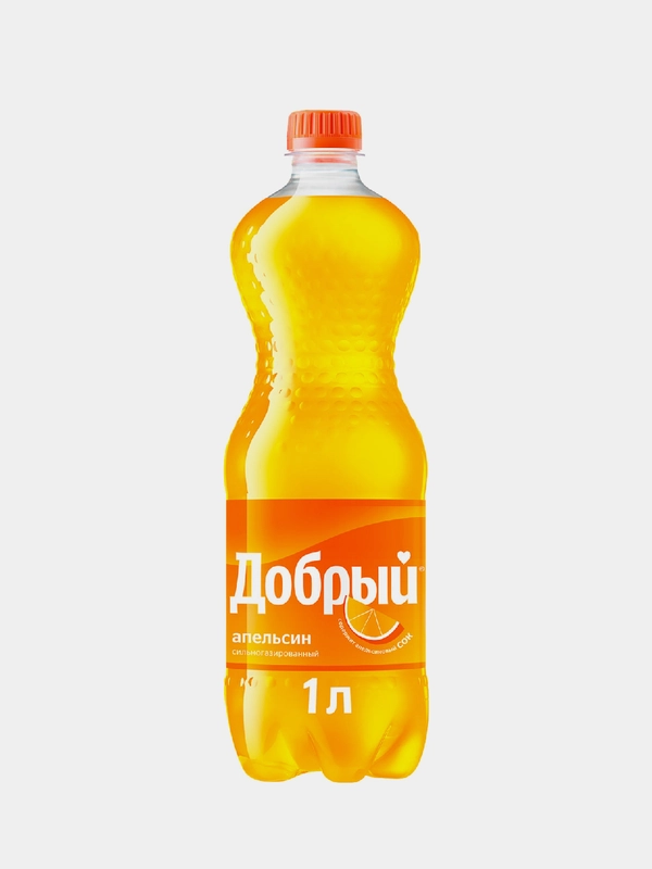 Газированный напиток Добрый, Апельсин, 1л