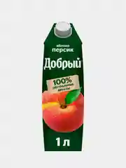 Напиток сокосодержащий Добрый, яблоко-персик, 1л