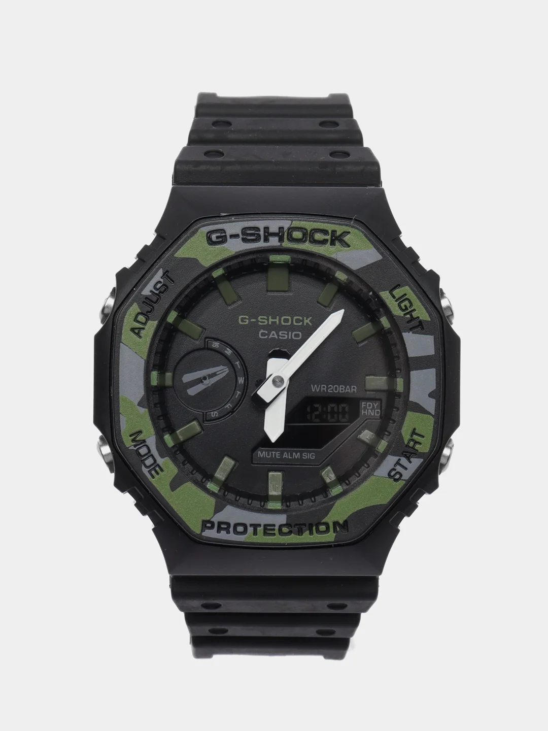 Зелёный хаки наручные военные часы G-Shock, электронные, мужские