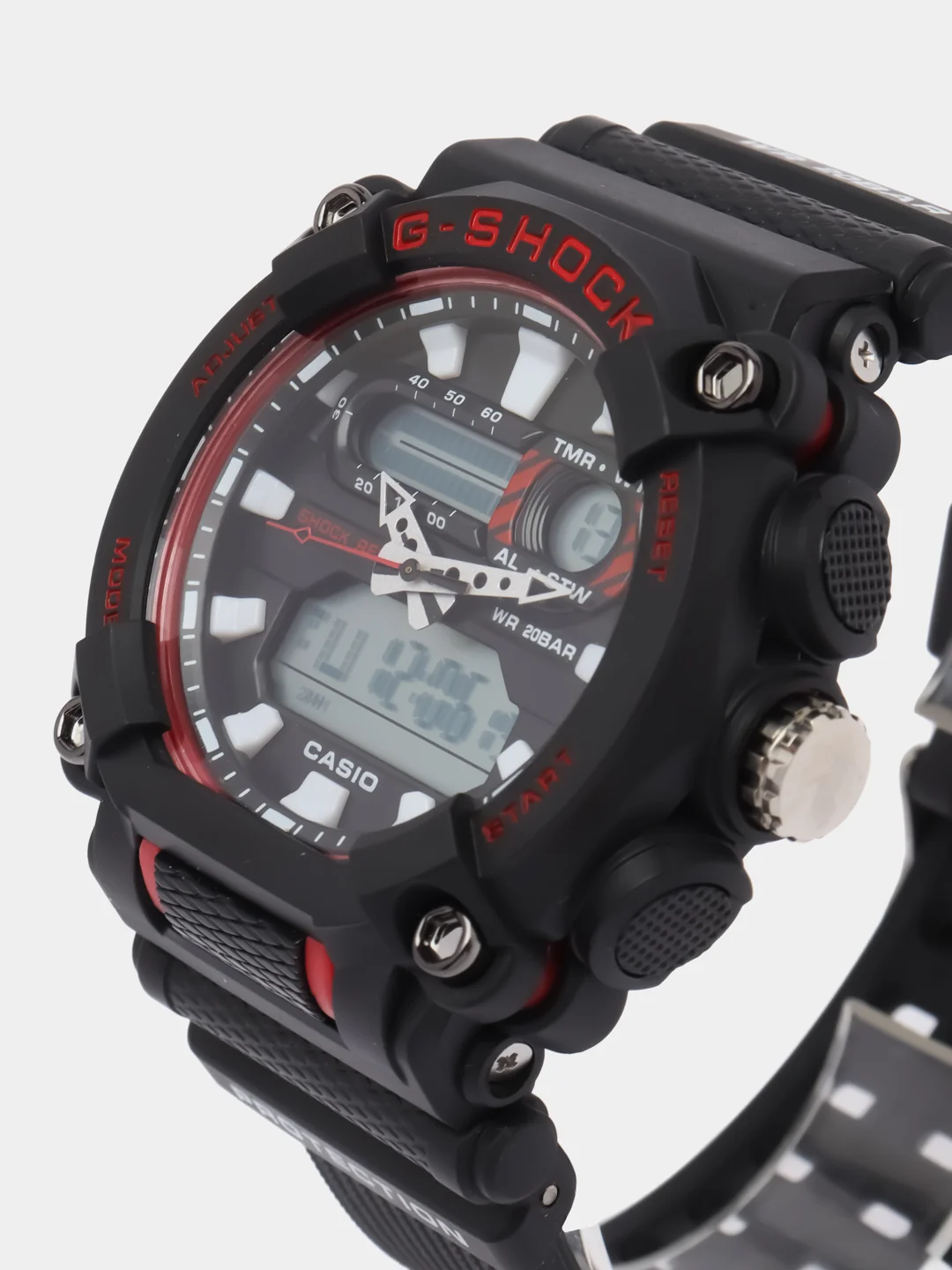 Алый наручные военные электронные мужские часы Casio G-Shock
