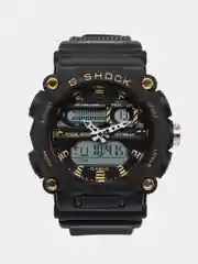 Золотой наручные военные электронные мужские часы Casio G-Shock