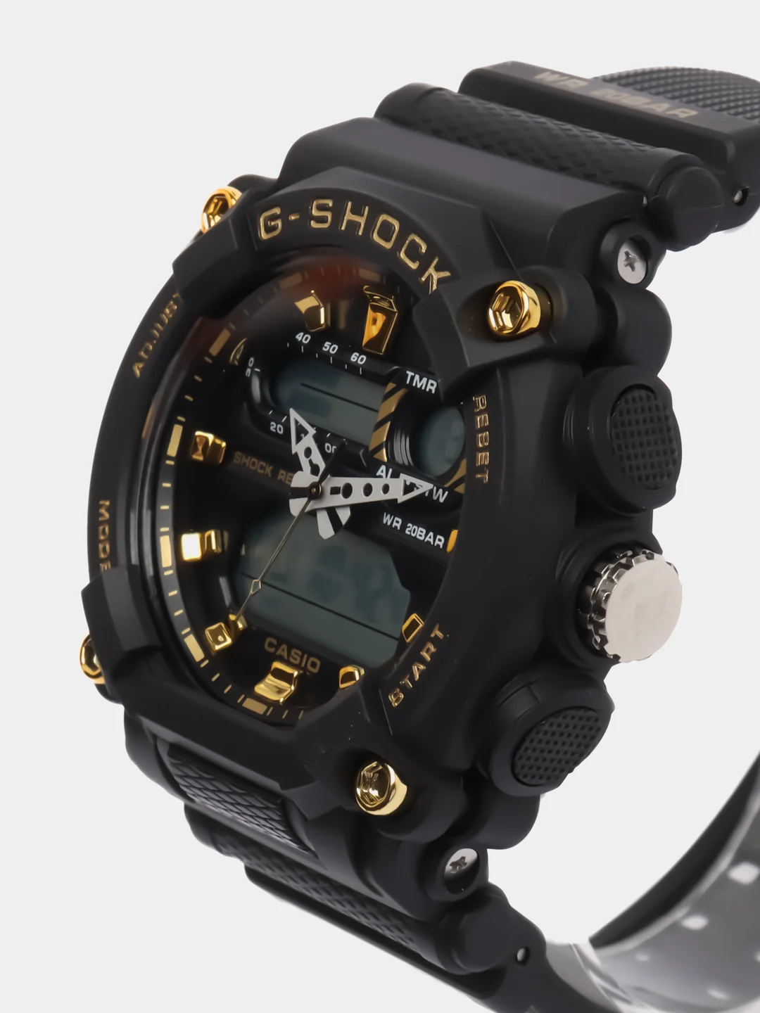 Золотой наручные военные электронные мужские часы Casio G-Shock
