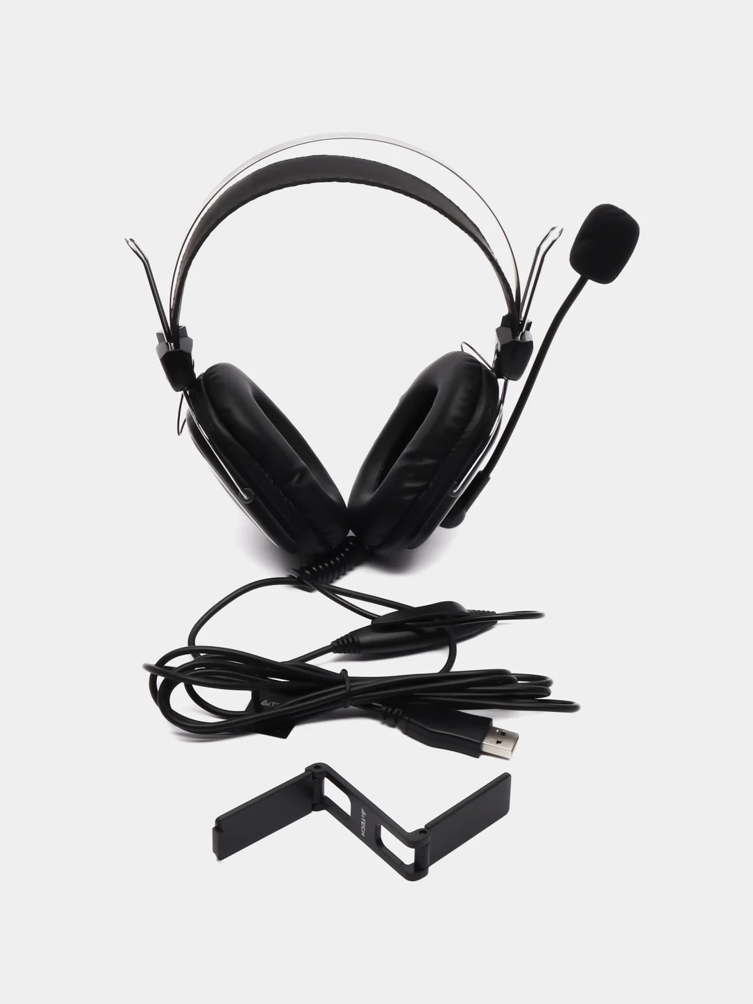 Наушники с микрофоном A4Tech HU-50 черный 2м накладные USB