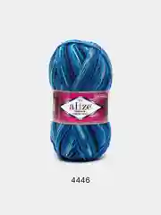 Синий пряжа носочная Alize Superwash Comfort Socks, 75% шерсть 25% полиамид, 100 г, 420 м