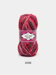 Тёмно-розовый пряжа носочная Alize Superwash Comfort Socks, 75% шерсть 25% полиамид, 100 г, 420 м