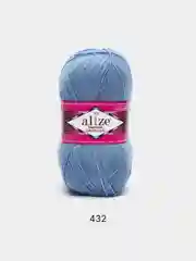 Небесно-голубой пряжа носочная Alize Superwash Comfort Socks, 75% шерсть 25% полиамид, 100 г, 420 м