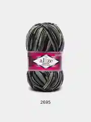 Угольный пряжа носочная Alize Superwash Comfort Socks, 75% шерсть 25% полиамид, 100 г, 420 м
