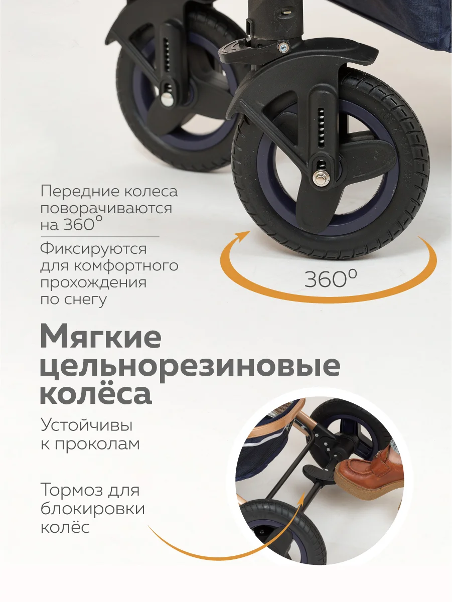 Синий меланж коляска для новорожденных 3 в 1 трансформер с автолюлькой