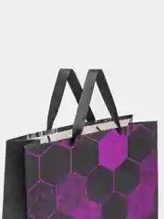 Фиолетовый пакет черный с тиснением фольга 31*40*12см RQ-779L