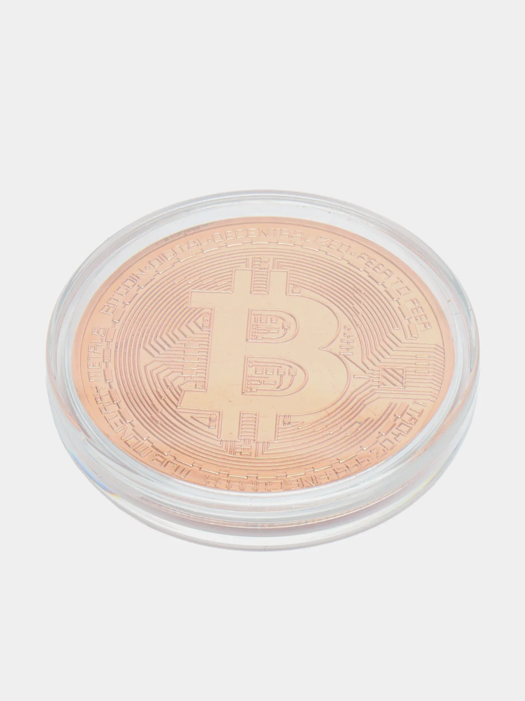 Бронзовый сувенирная монета Биткоин