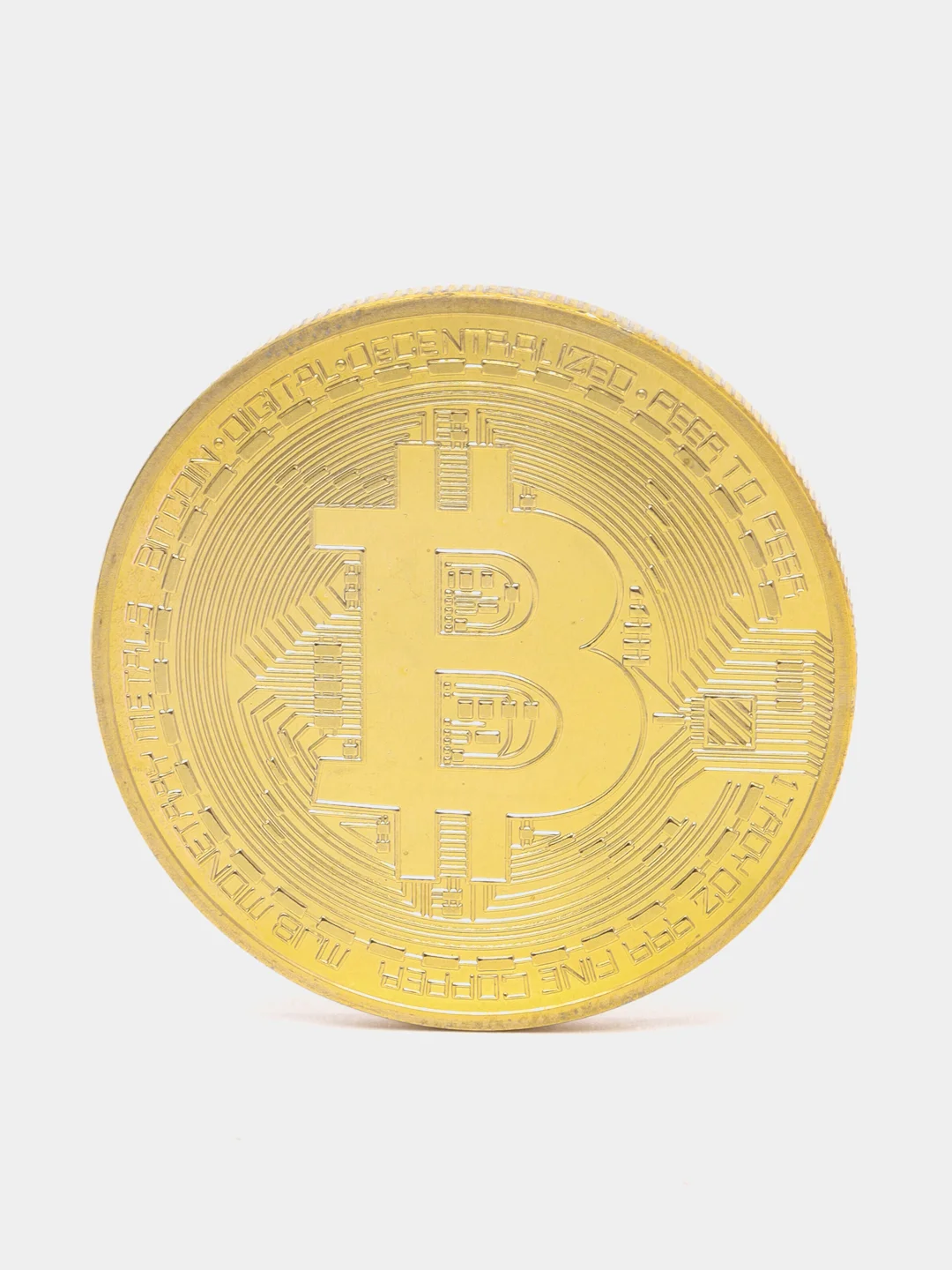 Золотой сувенирная монета Биткоин
