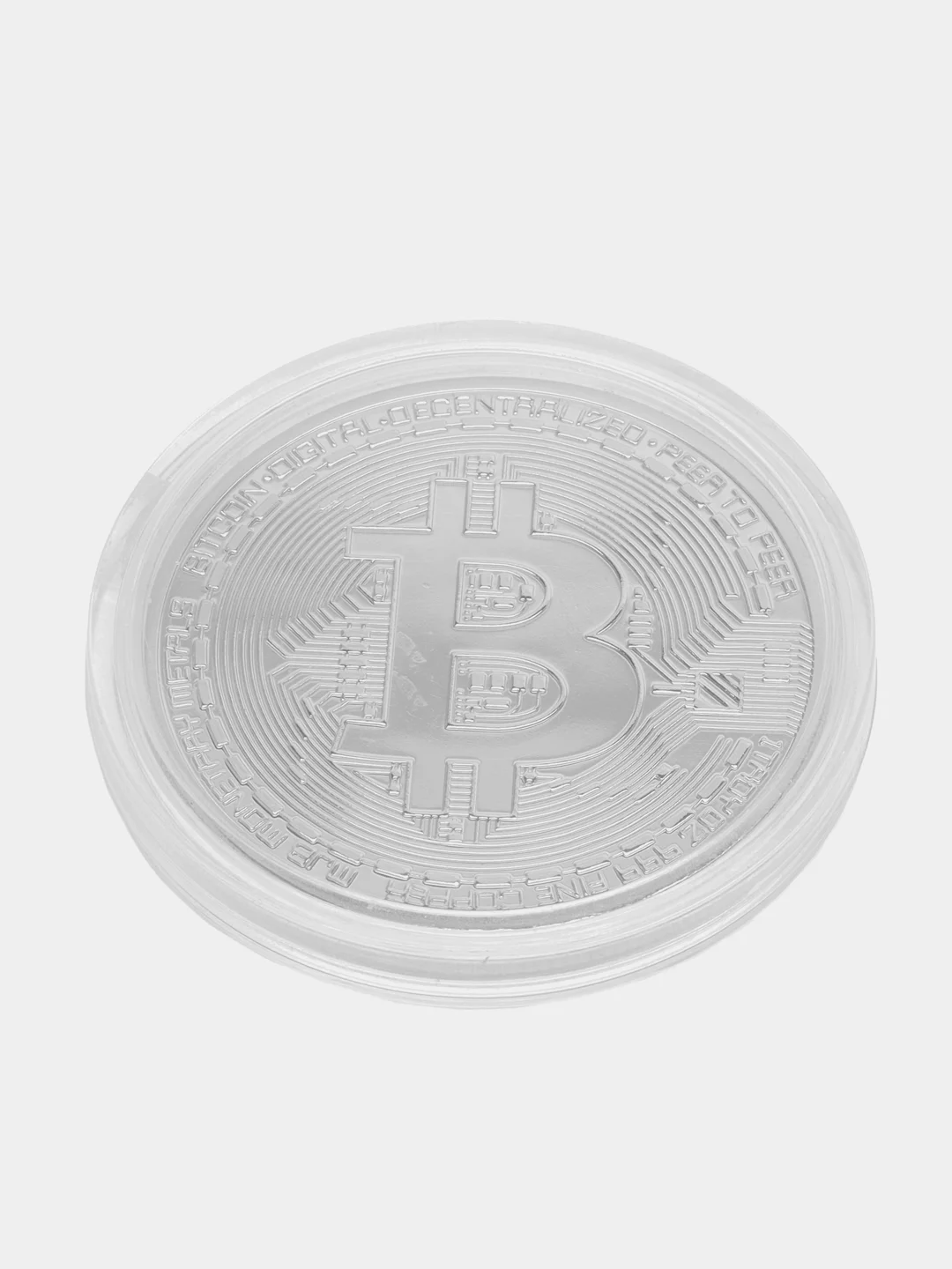Серебряный сувенирная монета Биткоин