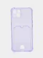 Сиреневый чехол для iPhone 11, 12, 13, 14, силиконовый для смартфона, с картхолдер, карман для карты