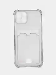 Тёмно-серый чехол для iPhone 11, 12, 13, 14, силиконовый для смартфона, с картхолдер, карман для карты