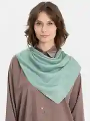 Зеленый платок на голову и шею, женский