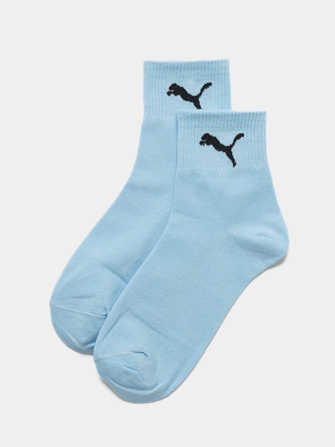 Носки женские спортивные с вышитым принтом Пума (Puma) средней длины хлопок, 5 пар
