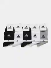 Носки женские спортивные с вышитым принтом Адидас (Adidas) средней длины хлопок, 5 пар