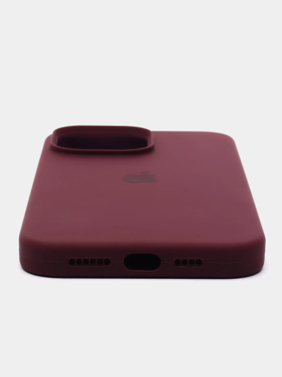 Бордовый чехол для iPhone 12, 13, 14 MINI PRO MAX PLUS силиконовый с логотипом, для смартфона Apple