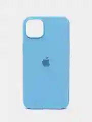Голубой чехол для iPhone 12, 13, 14 MINI PRO MAX PLUS силиконовый с логотипом, для смартфона Apple