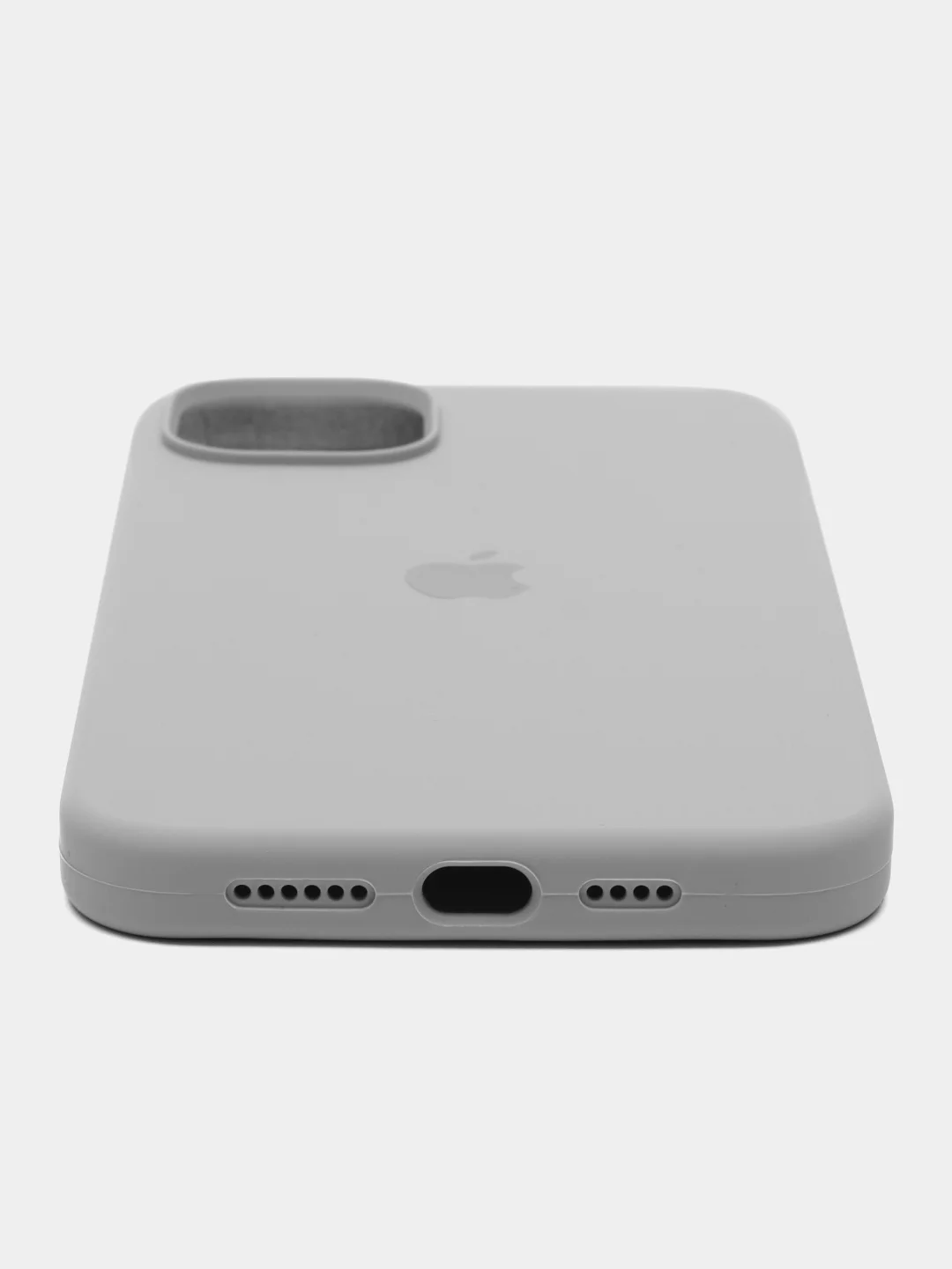 Серый чехол для iPhone 12, 13, 14 MINI PRO MAX PLUS силиконовый с логотипом, для смартфона Apple
