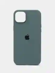 Тёмно-зелёный чехол для iPhone 12, 13, 14 MINI PRO MAX PLUS силиконовый с логотипом, для смартфона Apple