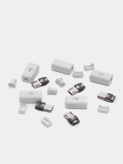 5 штук Штекер micro-USB в корпусе с кабельным вводом белый микроюсб