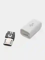5 штук Штекер micro-USB в корпусе с кабельным вводом белый микроюсб