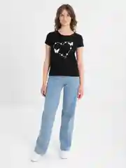 Угольный футболка женская с принтом "Микки Маус", "Корона", "Сердца"