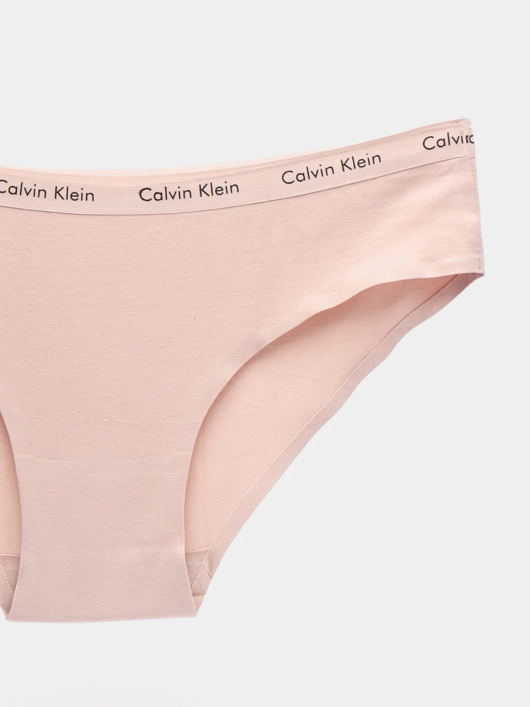 Бежевый трусы слипы женские бесшовные с надписью "Calvin Clein", хлопок.  Много расцветок!