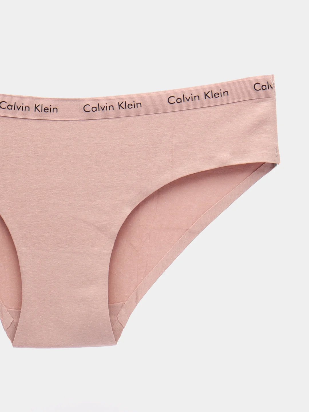 Светло-коричневый трусы слипы женские бесшовные с надписью "Calvin Clein", хлопок.  Много расцветок!