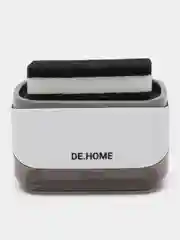 Белый de.home Диспенсер для моющего средства с губкой, дозатор для жидкого мыла, 300 мл