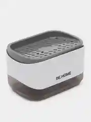 Белый de.home Диспенсер для моющего средства с губкой, дозатор для жидкого мыла, 300 мл