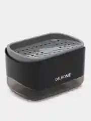 Серый de.home Диспенсер для моющего средства с губкой, дозатор для жидкого мыла, 300 мл