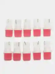 Розовый лампа габаритов (габаритная) светодиодная без цоколя T10 W5W, 12V LED 1 COB W2,1x9,5d
