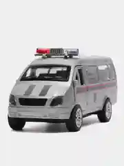 Серебряный металлическая машинка ГАЗель ГАЗ-3221