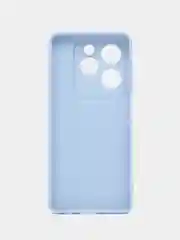 Голубой силиконовый чехол Infinix Hot 40 (Инфиникс Хот 40) с защитой камер