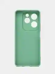 Зеленый силиконовый чехол Infinix Hot 40 (Инфиникс Хот 40) с защитой камер