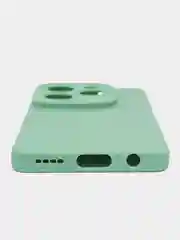 Зеленый силиконовый чехол Infinix Hot 40 (Инфиникс Хот 40) с защитой камер