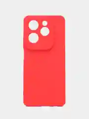Красный силиконовый чехол Infinix Hot 40 (Инфиникс Хот 40) с защитой камер